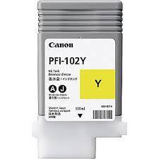 Tusz Canon PFI102Y IPF500 IPF510 IPF600 IPF605 IPF610 IPF650 IPF700 IPF710 IPF720 IPF725 IPF750 IPF755  PFI-102 Yellow ( AJ )  130 ml / 0898B001